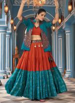 Viscose Rayon Multi Colour Navratri Wear Embroidery Work Ready To Wear Lehenga Choli